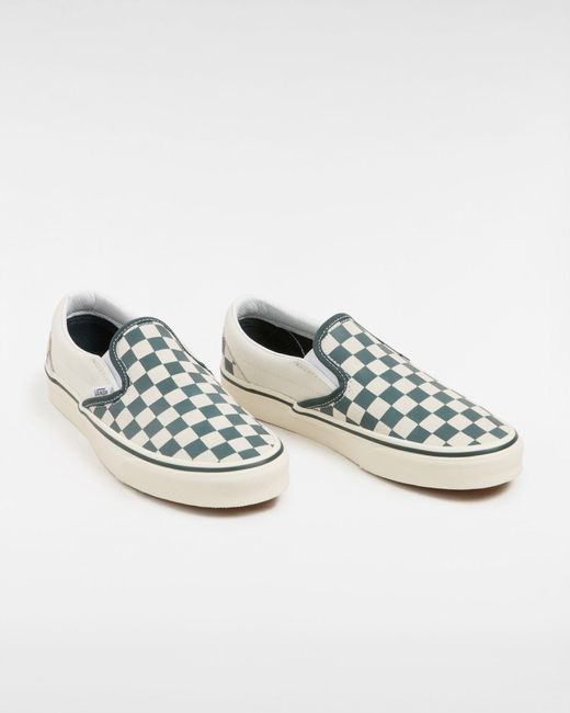 Vans White Classic Slip-on Checkerboard Schuhe