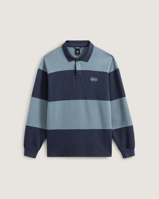 Vans Blue Bowman Rugby Long Sleeve Shirt for men