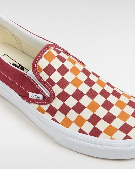 Vans Red Classic Slip-On Shoes for men
