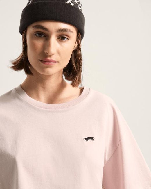 Vans Pink Salton Relax Crop T-Shirt, Damen, Größe