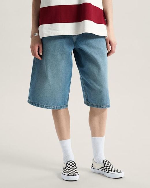 Vans Blue Cinched Check-5 Baggy Shorts