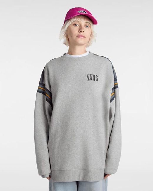Sudadera De Cuello Redondo Stadium, Mujer, Talla Vans de color Gray