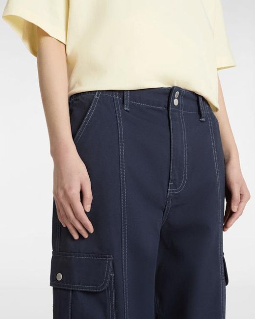 Pantalones De Lona Sidewalk, Mujer, Talla Vans de color Blue