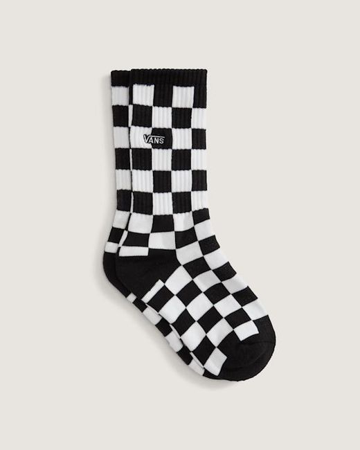 Vans White Kids Checkerboard Crew Socks (1 Pair) Size: Xs ​13-2.5​
