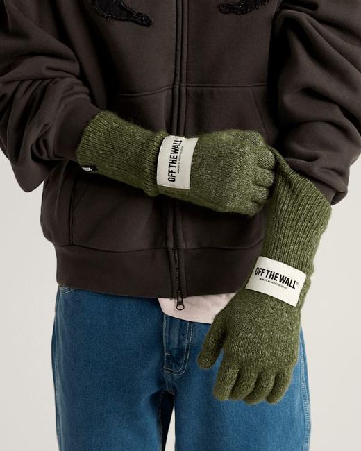 Vans Green Off The Wall Twofer Gloves for men