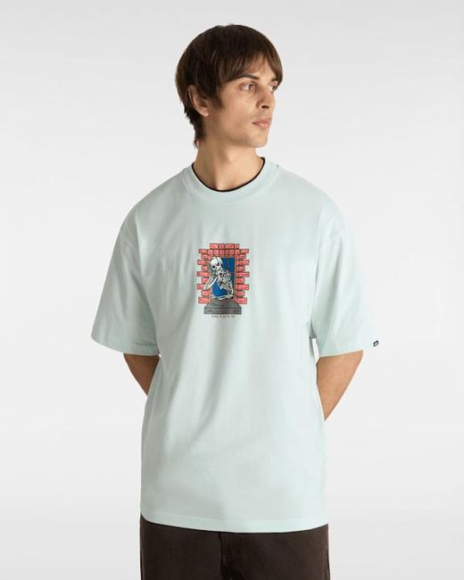 Vans Skull Window Tee, Grootte in het Blue voor heren