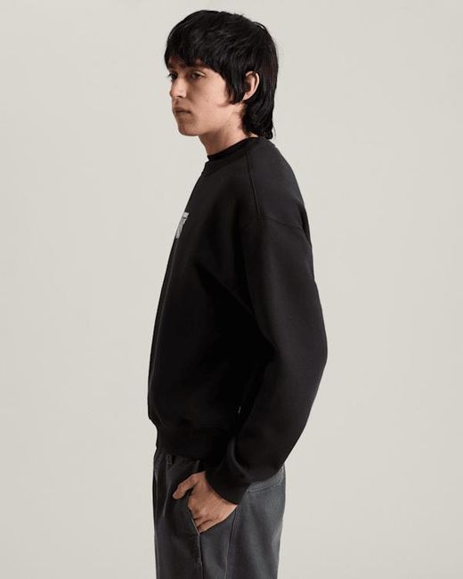 Vans Black Stretch Logo Crew Sweatshirt for men