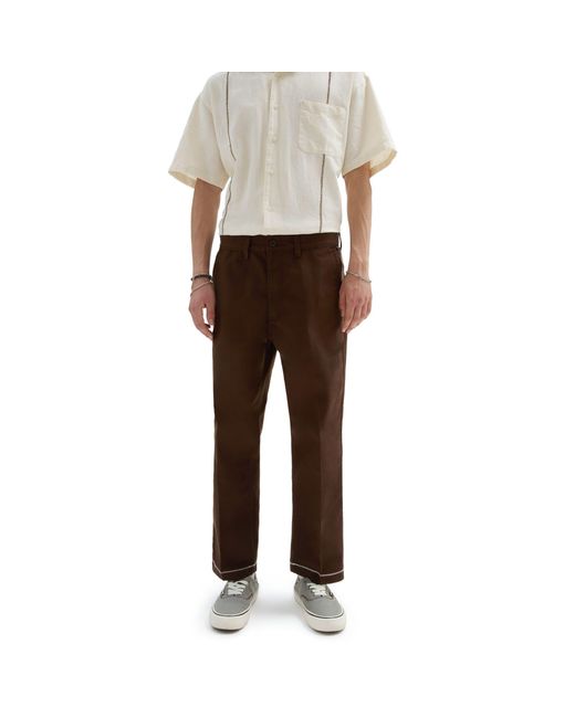 Vans Michael February Authentic Relaxed Cropped Chinohose in Brown für Herren