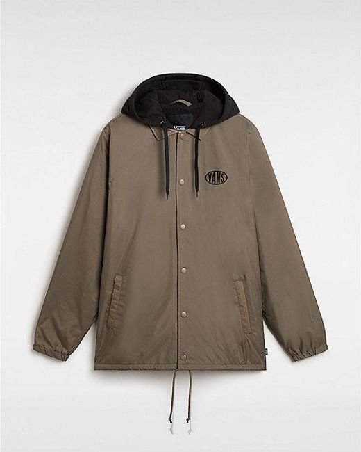 Vans Brown Riley Coaches Jacket (Bungee Cord) for men