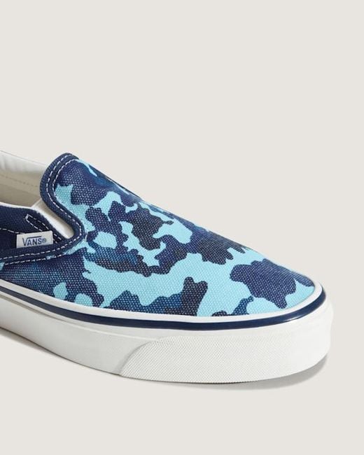 Vans Blue Premium Classic Slip-On Shoes for men