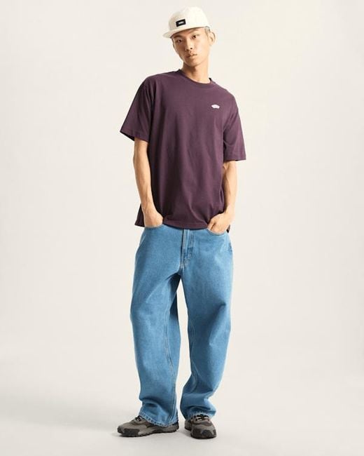Vans Style 76 Loose Fit Kurzarm-T-Shirt, Herren, Größe in Purple für Herren