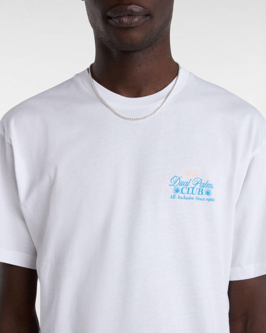 Vans Dual Palms Club T-shirt in White für Herren