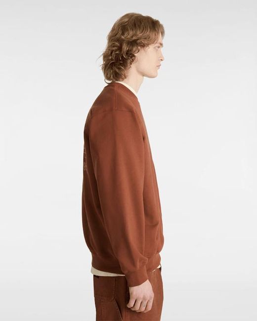 Vans Brown Art Dept. Crew Sweatshirt for men