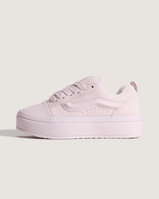 Vans Pink Knu Skool Platform Lite Shoes for men
