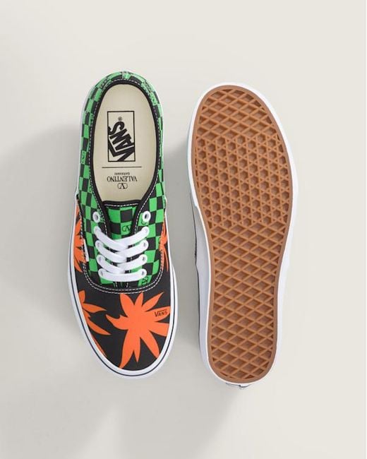 Vans Und Authentic Checkerboard, Herren, Größe in Green für Herren