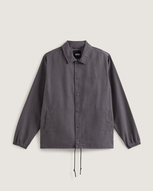 Vans Gray Torrey Pigment Canvas Coaches Jacket for men