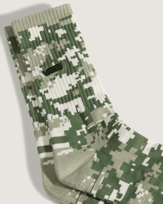 Vans Green Downing Crew Socks (1 Pair) Size: M (5.5-8​ for men
