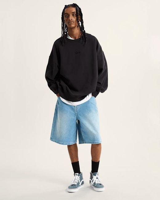 Vans Black Premium Logo Crew Sweatshirt for men