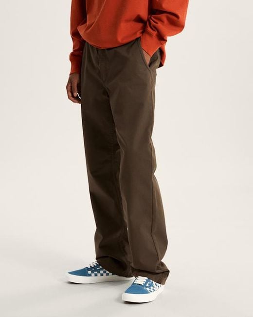 Vans Authentic Relaxed Chino Broek, Grootte in het Brown voor heren