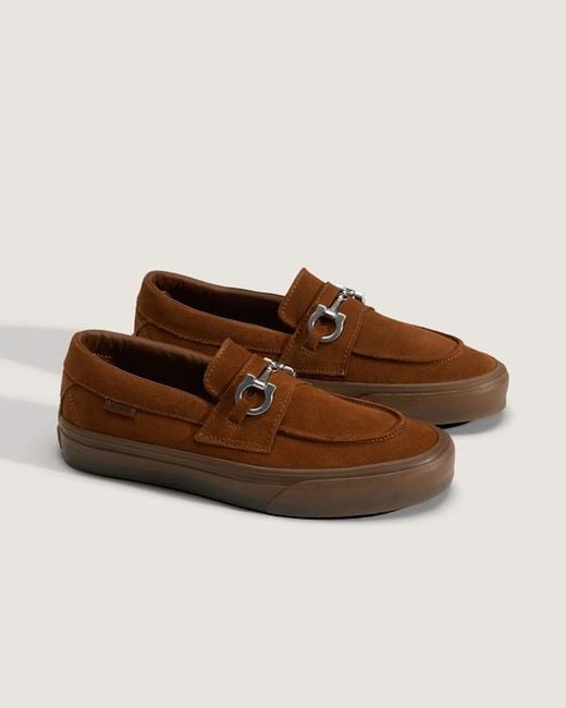 Vans Brown Skate Loafer Shoes for men