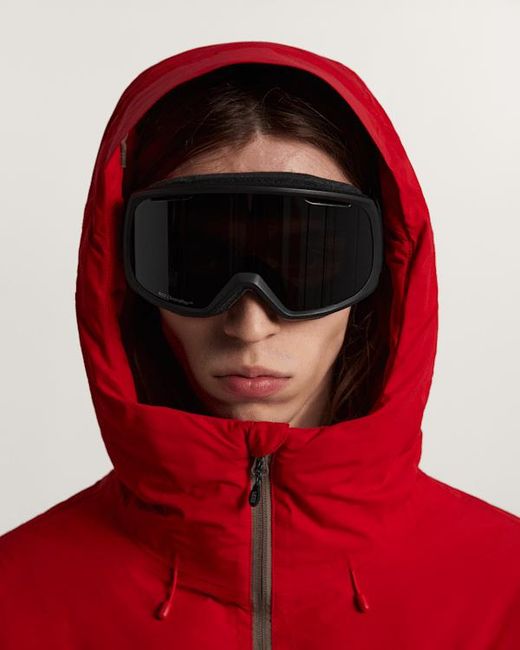 Vans Red 90's Big Block Hooded Puffer Jacket for men