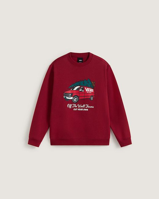 Vans Red Kids Cut Your Own Crew Sweatshirt (8-14 Years)