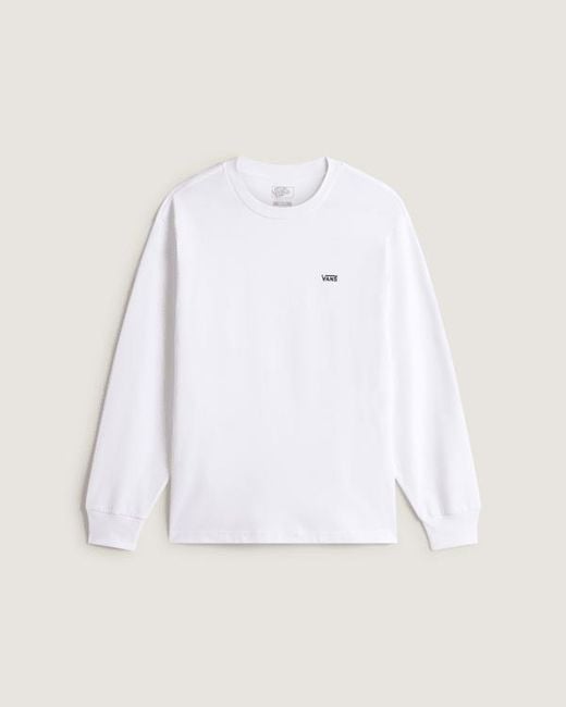 Vans White Left Chest Ii Loose Long Sleeve T-Shirt for men
