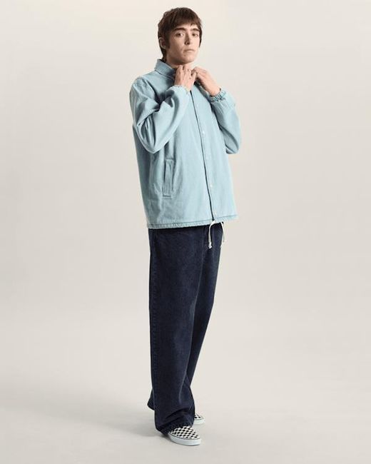 Vans Blue Premium Denim Torrey Coaches Jacket for men