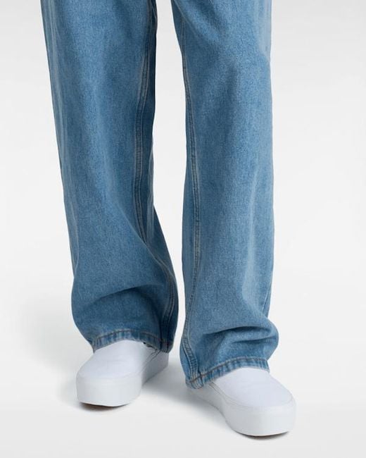 Vans White Classic Slip-On Platform Shoes