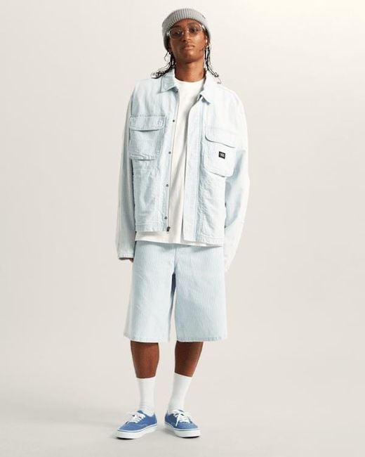 Vans Blue Umber Denim Stripe Jacket for men
