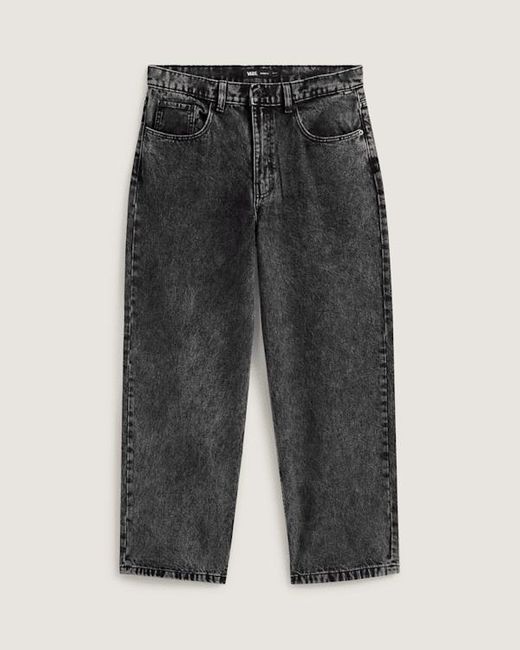 Vans Gray Check-5 Baggy Denim Trousers for men
