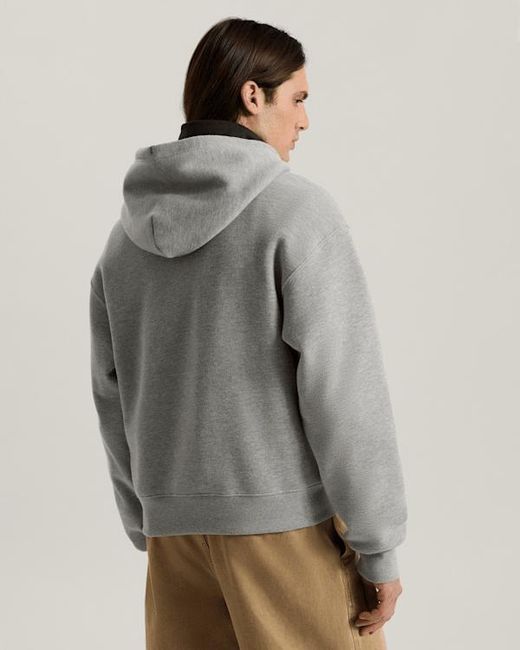 Vans Gray Stretch Logo Zip Pullover Hoodie for men