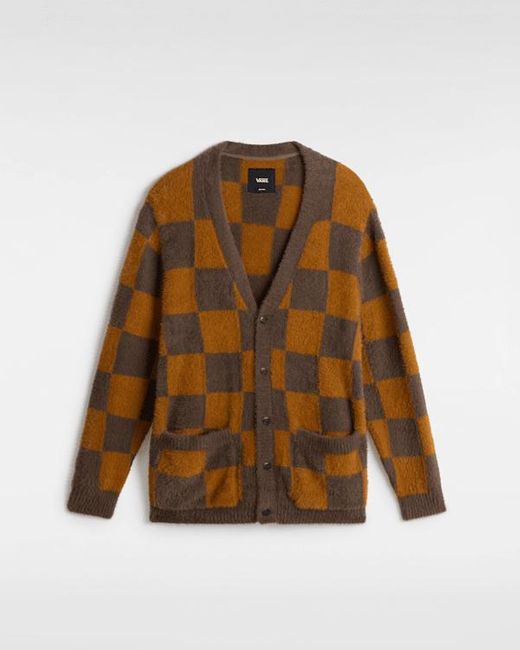 Vans Canfield Checkerboard Cardigan (Bungee Cord/Bro) Herren, Größe in Brown für Herren