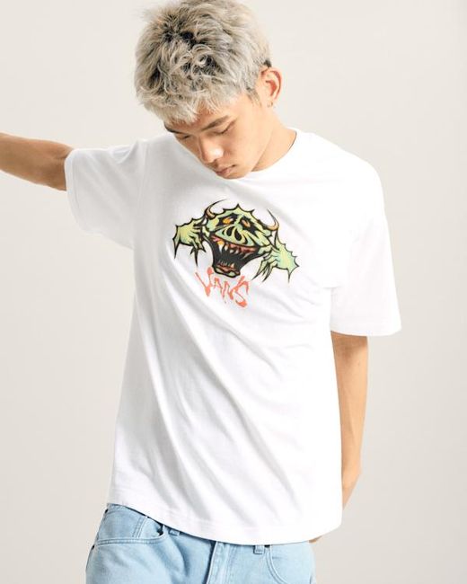 Vans White Goofy Ghoul Short Sleeves for men