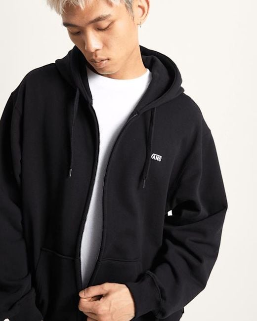 Vans Black Left Chest Ii Logo Pullover Hoodie for men