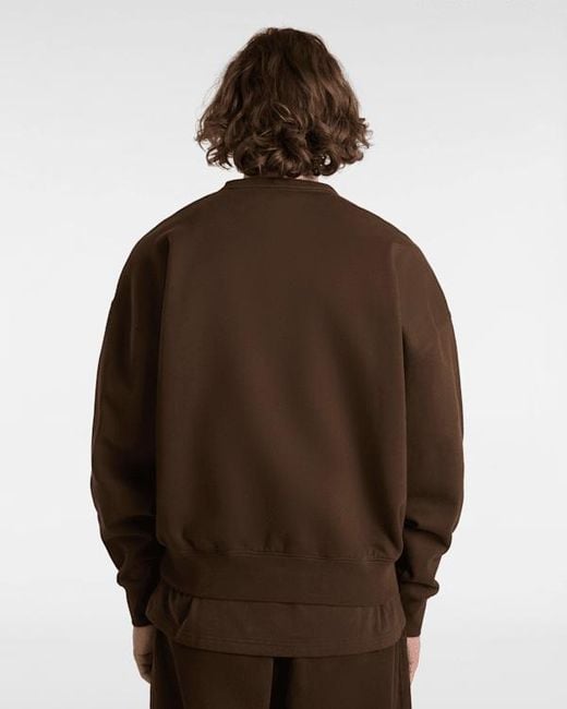 Vans Brown Premium Logo Crew Sweatshirt for men