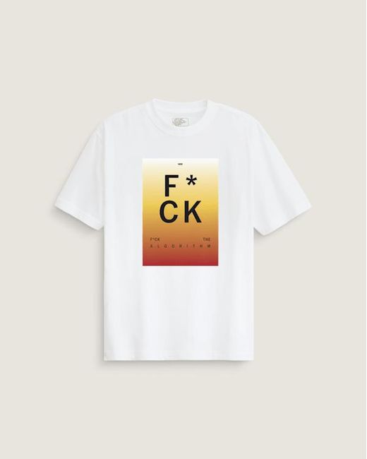 Vans F*Ck The Algorithm Tee, Grootte in het White voor heren