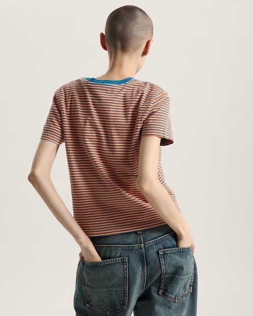 Vans Blue Salton Stripe T-Shirt