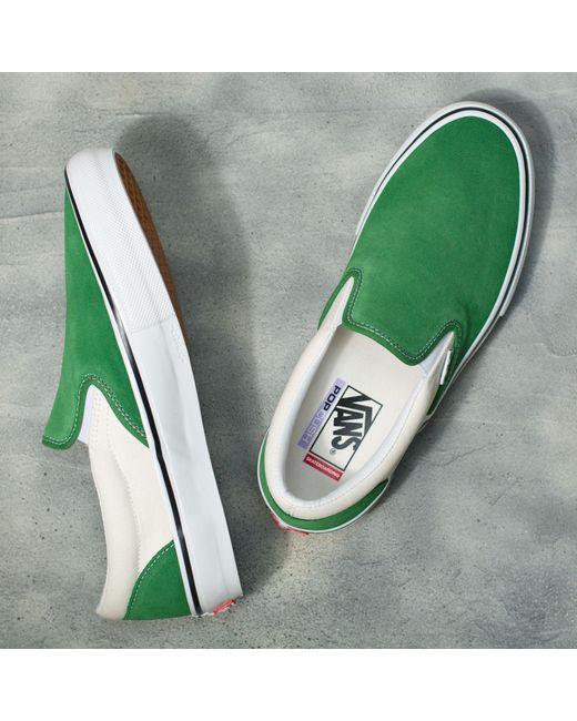 Vans Canvas Slip-on Skateschoenen in het Groen - Lyst