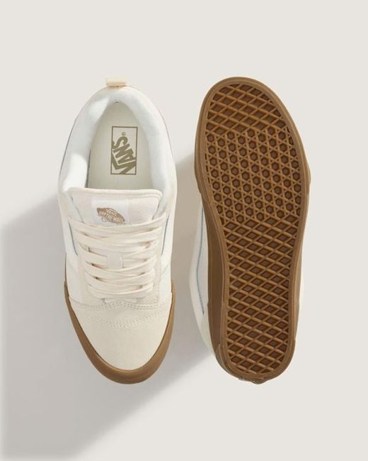 Vans White Knu Skool Shoes for men