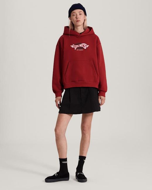 Vans Red Retro Sport Pullover Poppy Ember