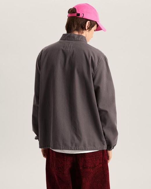 Vans Gray Torrey Pigment Canvas Coaches Jacket for men