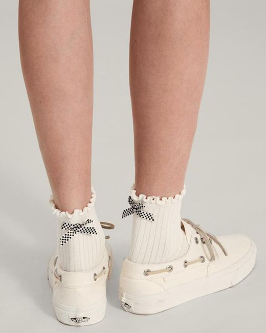 Vans Natural Bow Back Crew Socks (1 Pair) Size: L (8.5-12​ for men