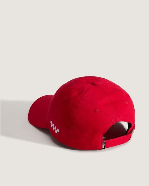 Vans Red Check Side Jockey Hat for men