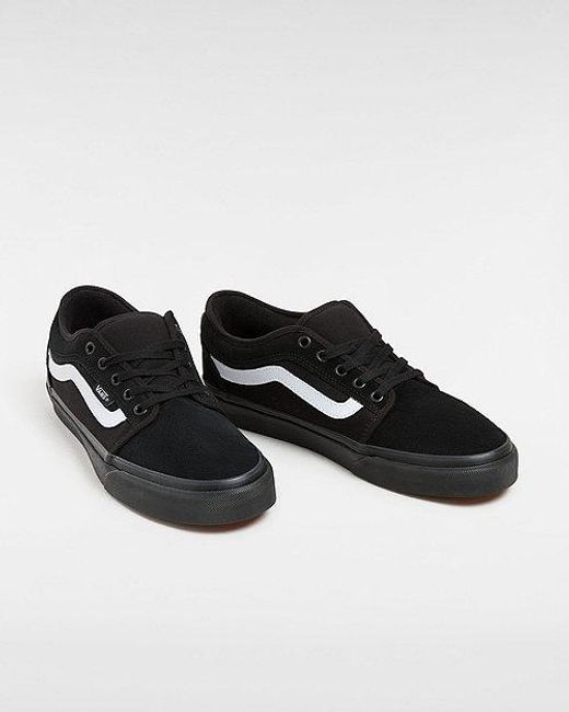 Vans Black Chukka Low Sidestripe Shoes (//Whi)