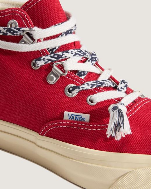 Vans Red Premium Authentic Hi 2.0 Shoes for men