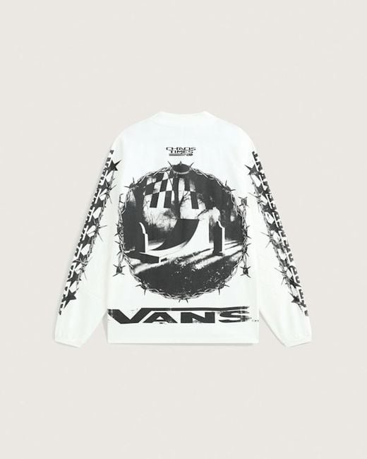 Vans Act Of Disagreement Hazard Langarm-T-Shirt, Herren, Größe in White für Herren