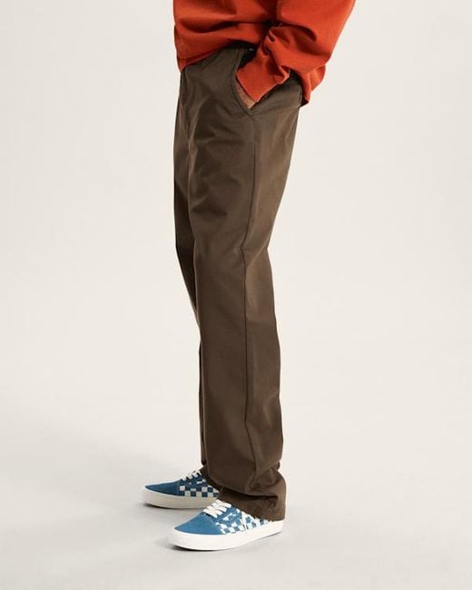 Vans Authentic Relaxed Chino Broek, Grootte in het Brown voor heren