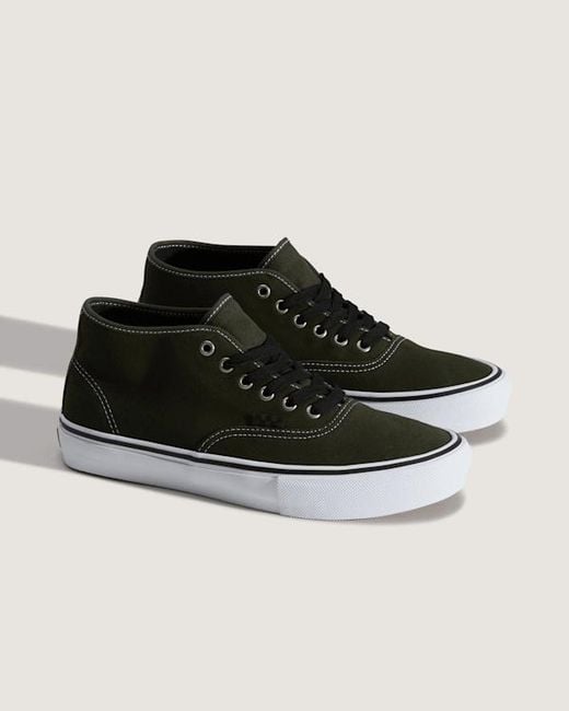 Vans Brown Skate Authentic Mid Shoes for men