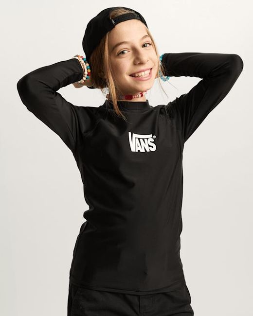 Vans Black Kids Rashguard (8-14 Years)
